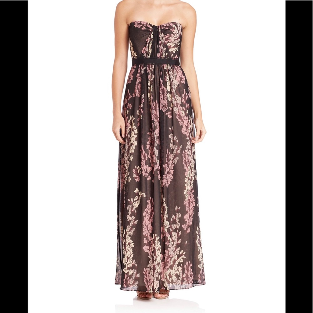 BcbgMaxAzria  Amber Strapless Floral Dress